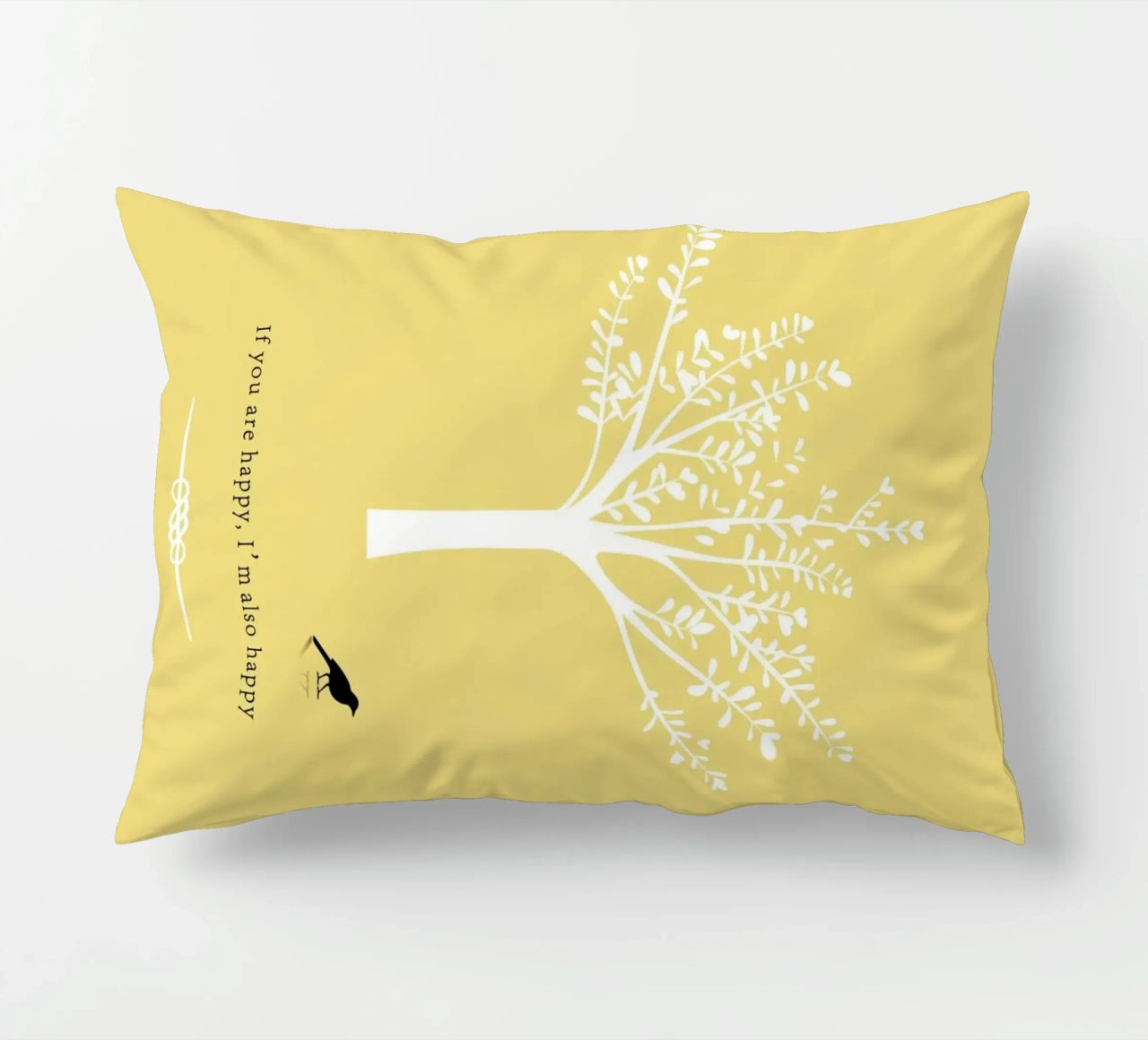 Tree and bird coussin de natural neutral