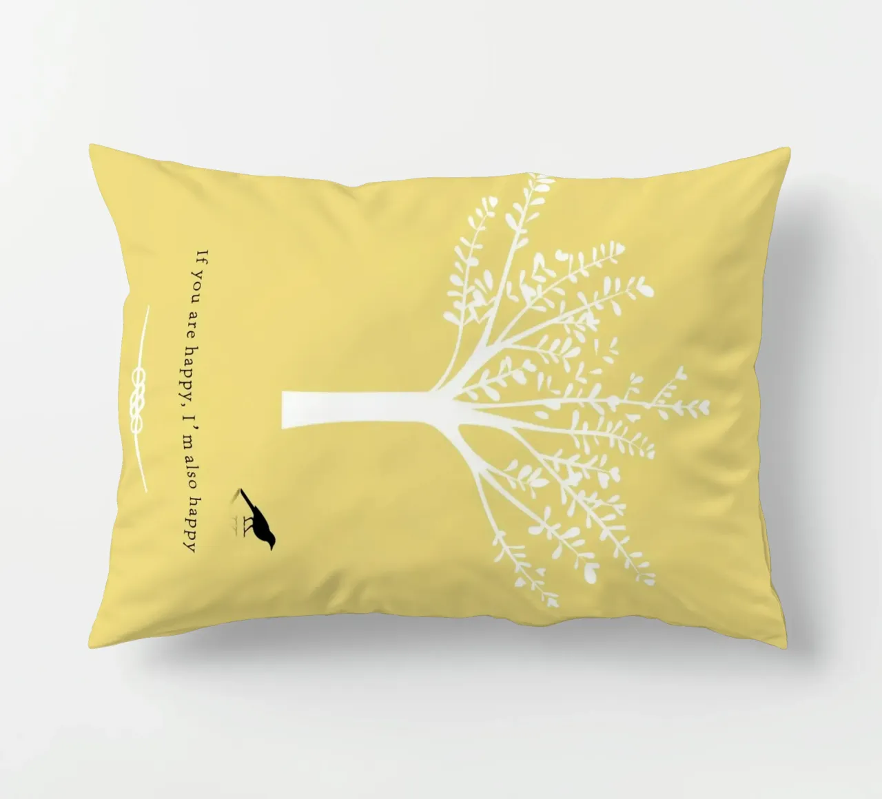 Tree and bird cuscino da natural neutral