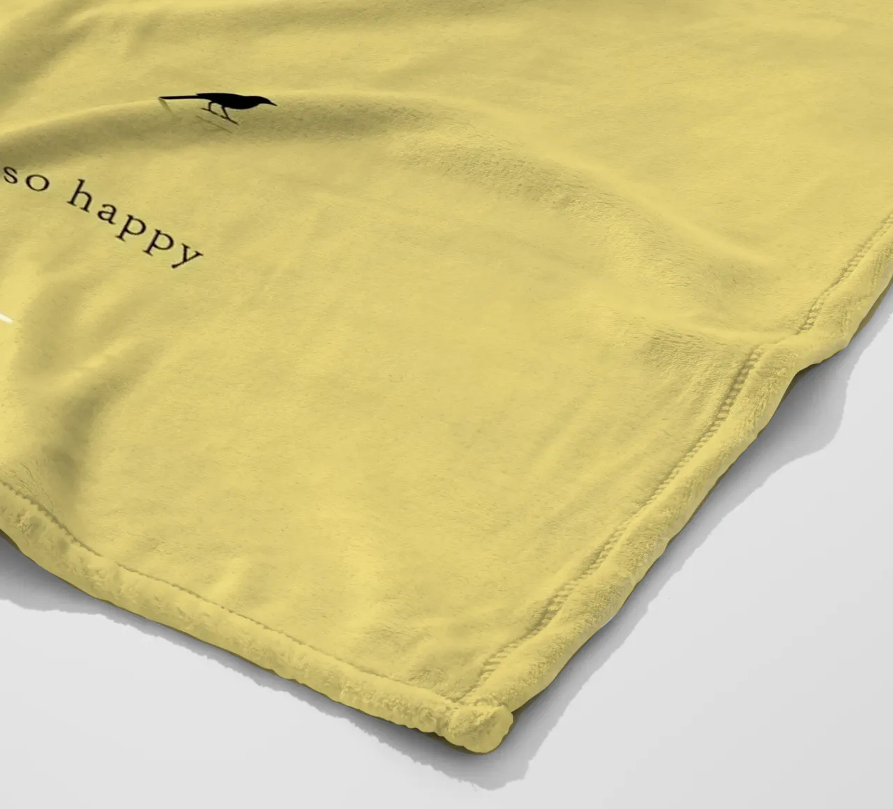 Tree and bird coperta in pile da natural neutral