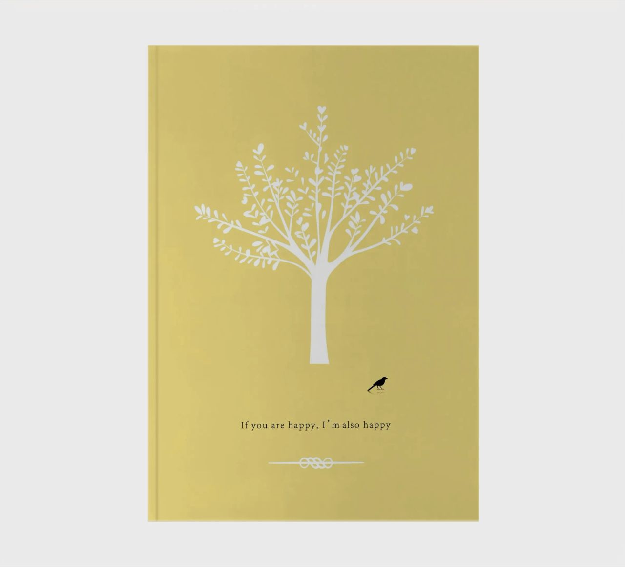 Tree and bird carnet de notes de natural neutral