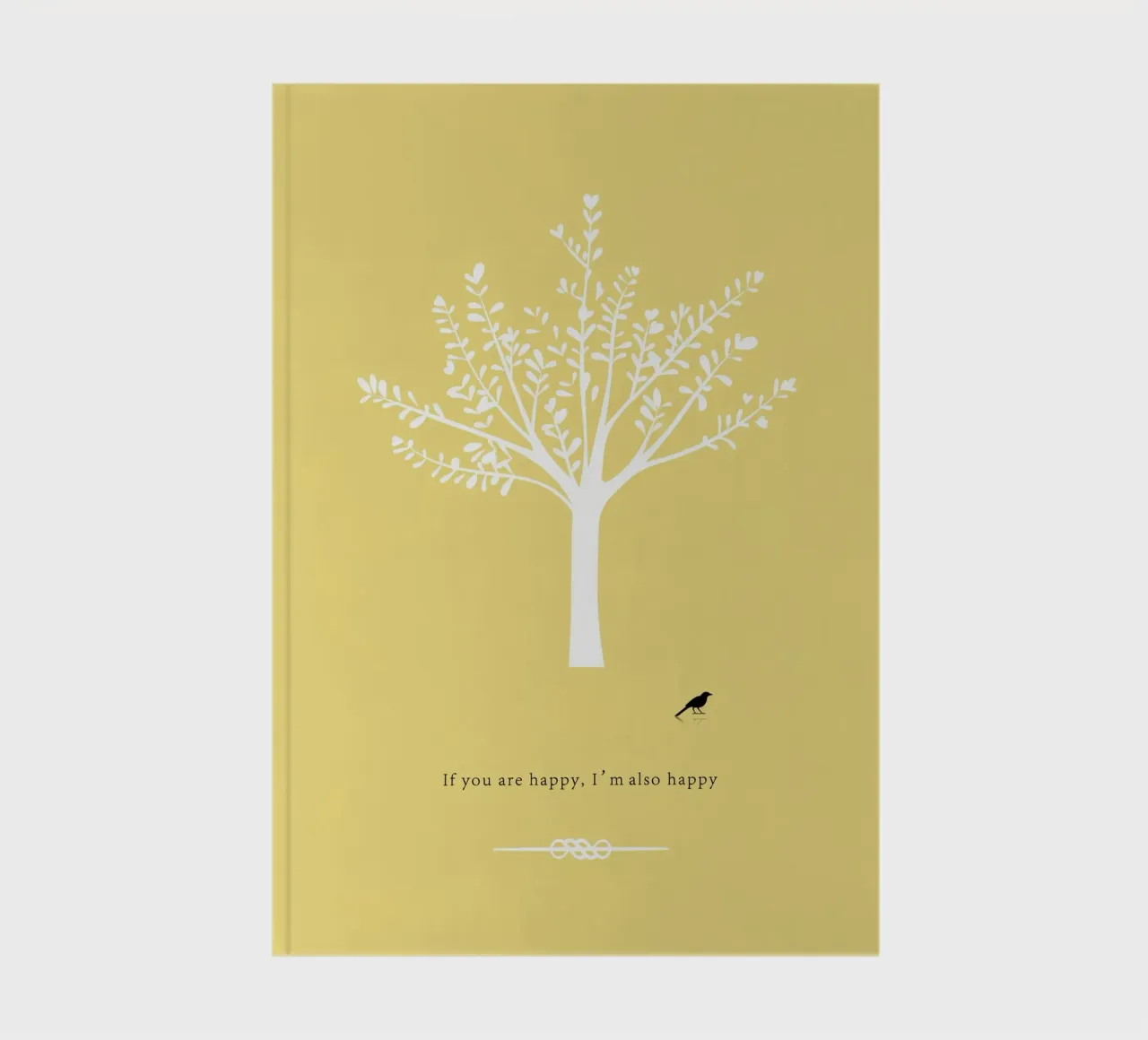 Tree and bird notebook by natural neutral
