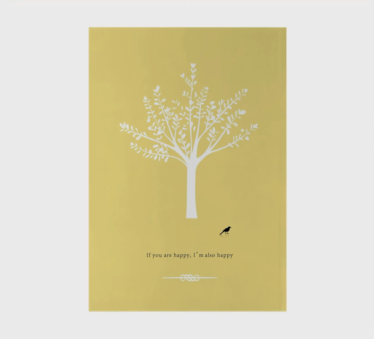 Tree and bird carnet de notes de natural neutral