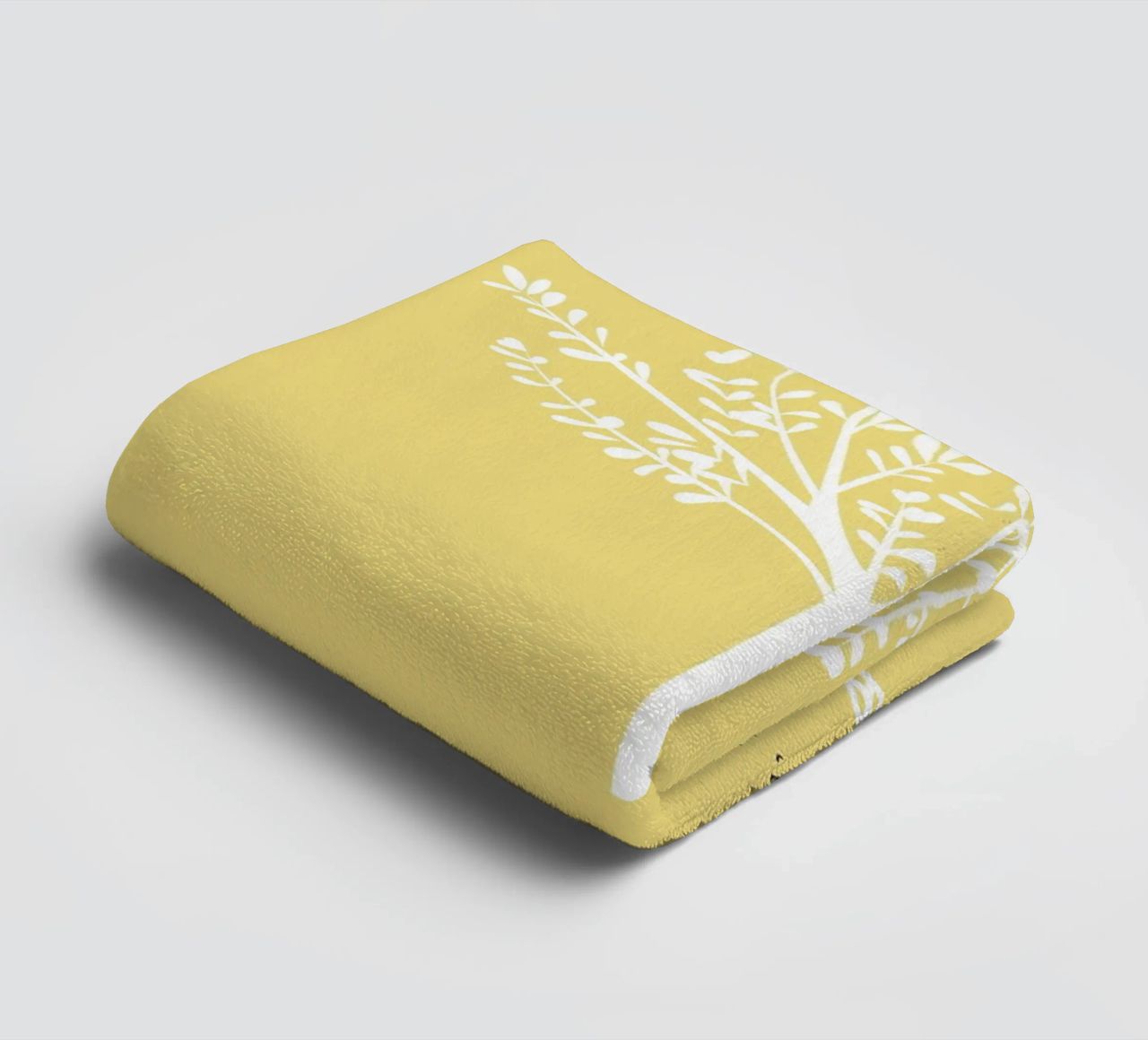 Tree and bird serviette de bain de natural neutral