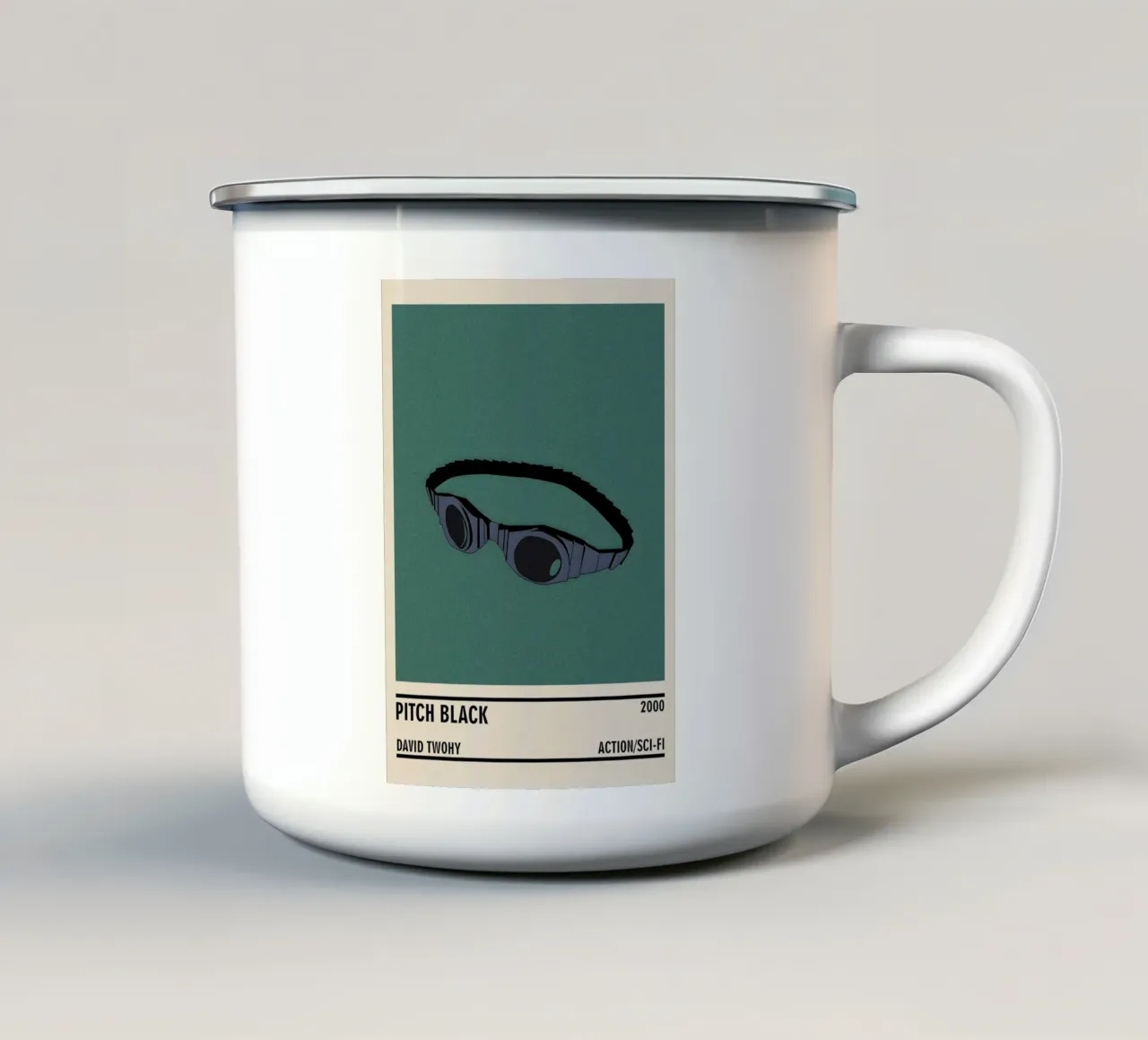 Pitch Black tazza in smalto da TheArtstudio