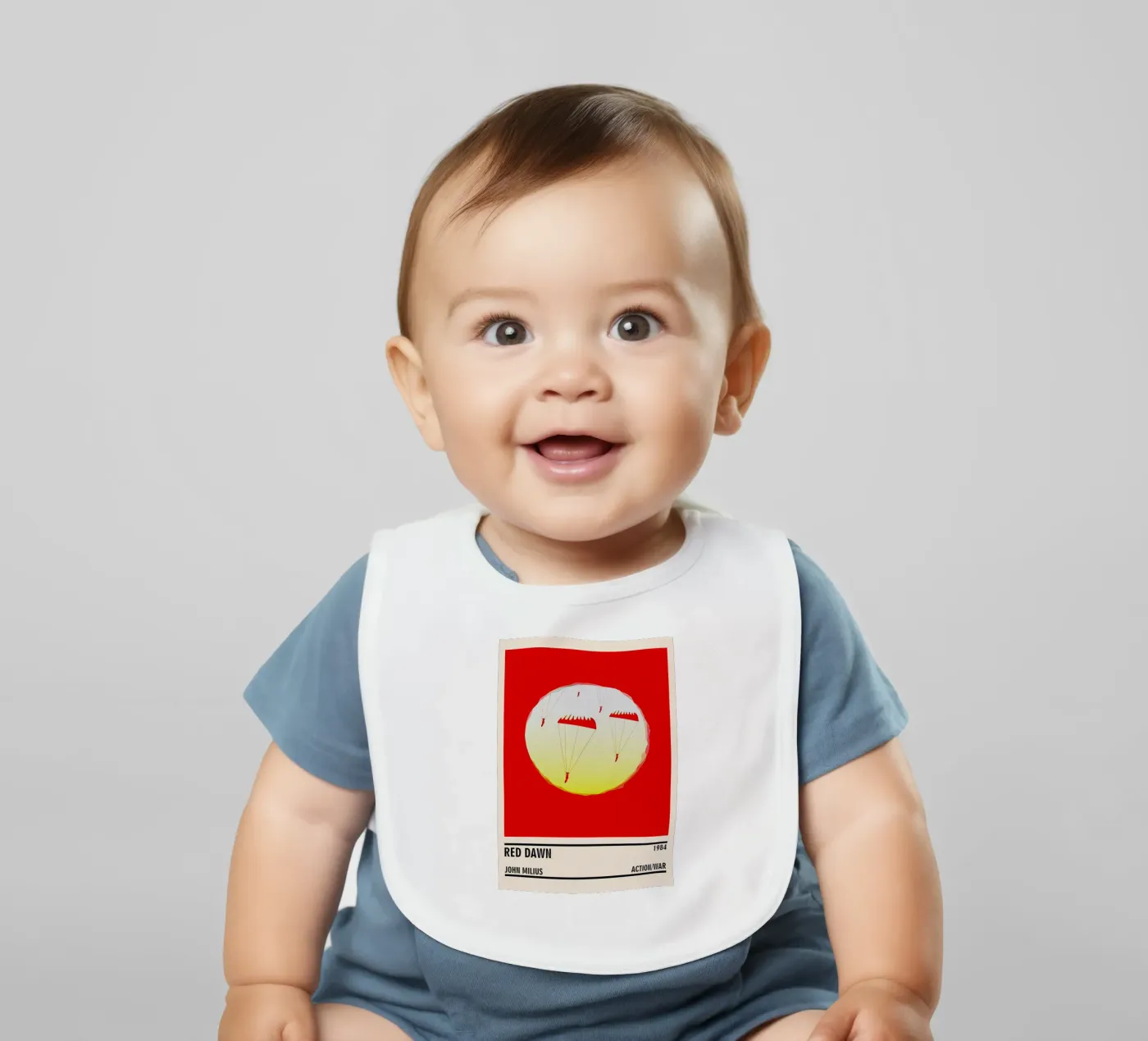 Red Dawn baby bib by TheArtstudio