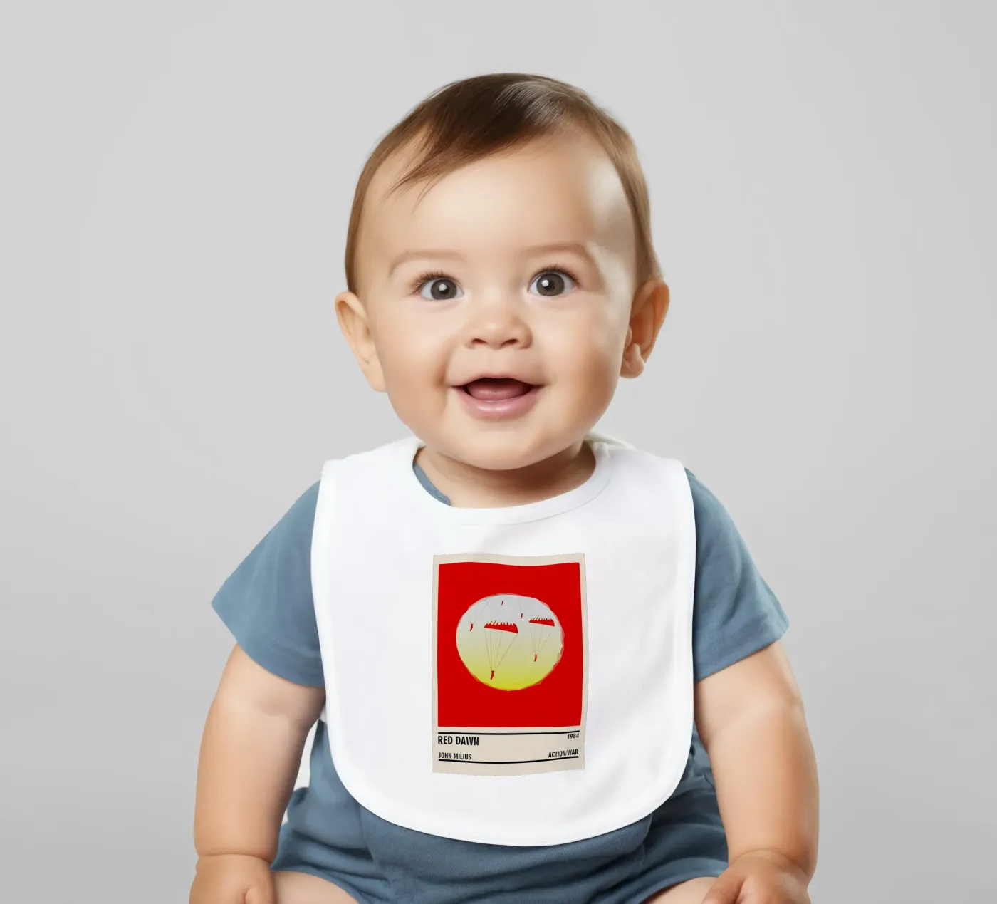 Red Dawn baby bib by TheArtstudio