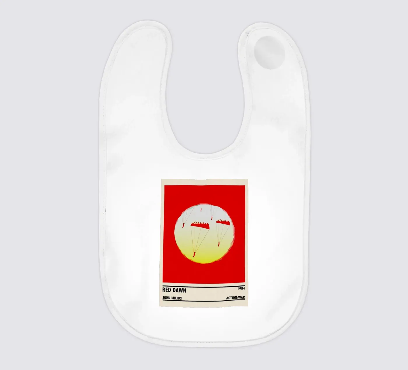 Red Dawn baby bib by TheArtstudio