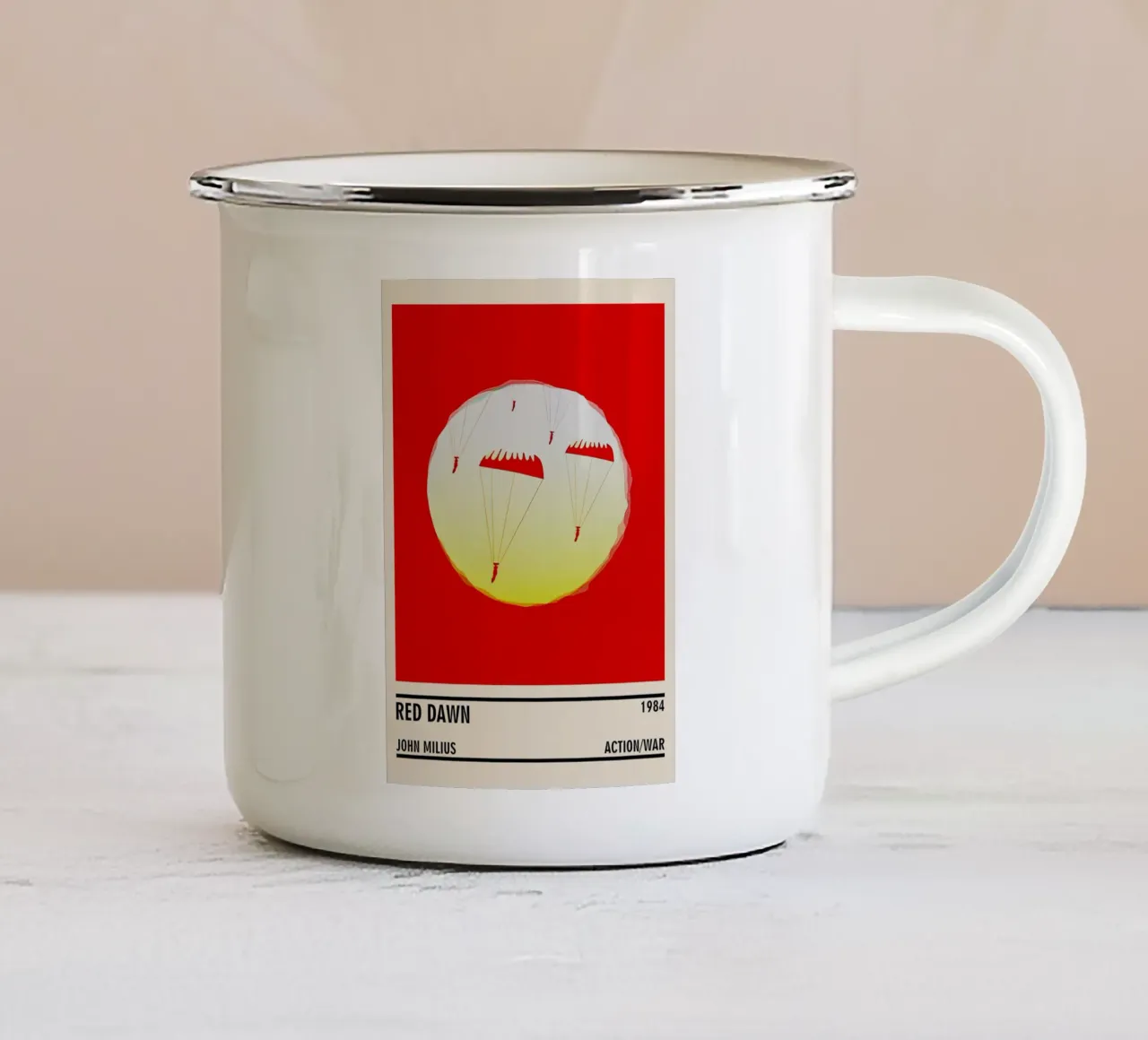 Red Dawn tazza in smalto da TheArtstudio