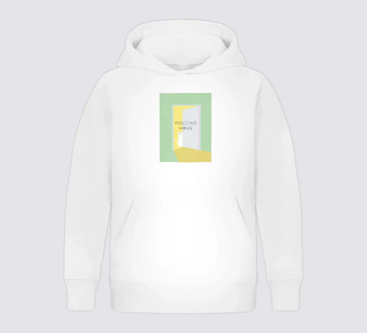Welcome home cat kids hoodie by natural neutral