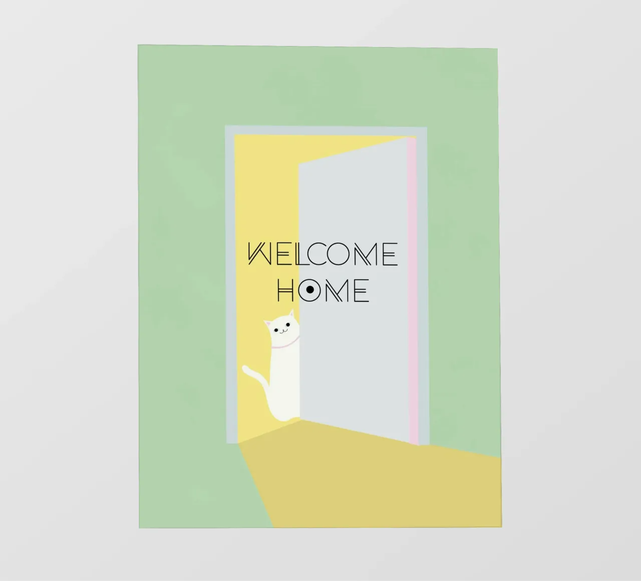 Welcome home cat pvc cover by natural neutral