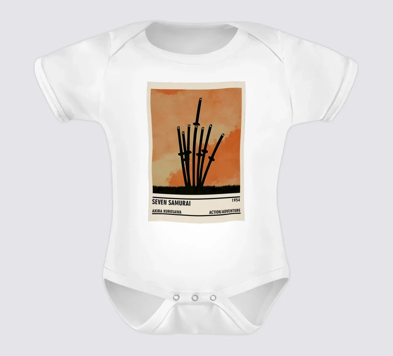 Seven Samurai body neonato maniche corte da TheArtstudio
