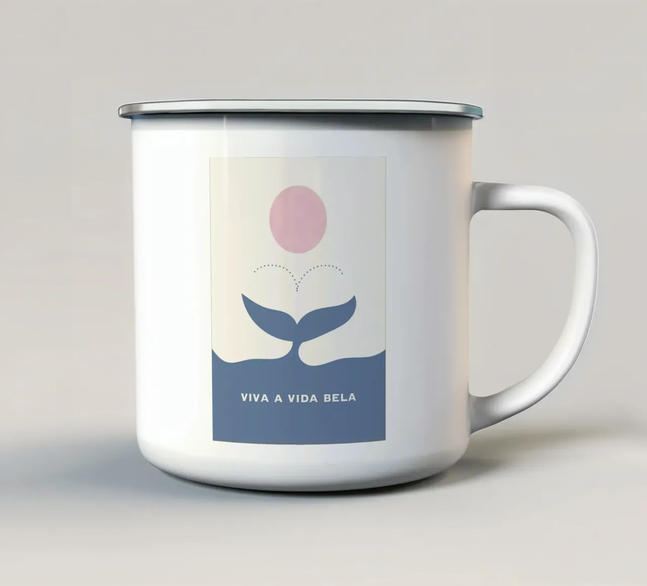 viva a vida bela tazza in smalto da natural neutral