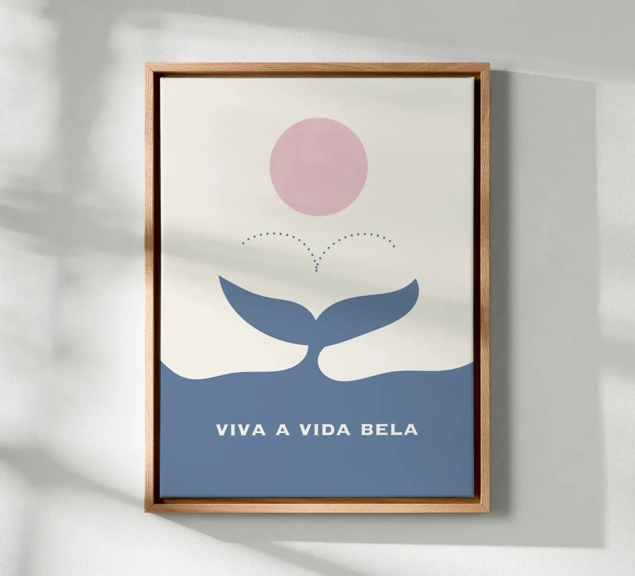 viva a vida bela tela con Cornice a cassetta da natural neutral