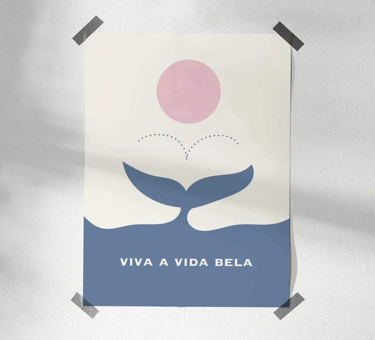 viva a vida bela poster con telaio in plastica da natural neutral