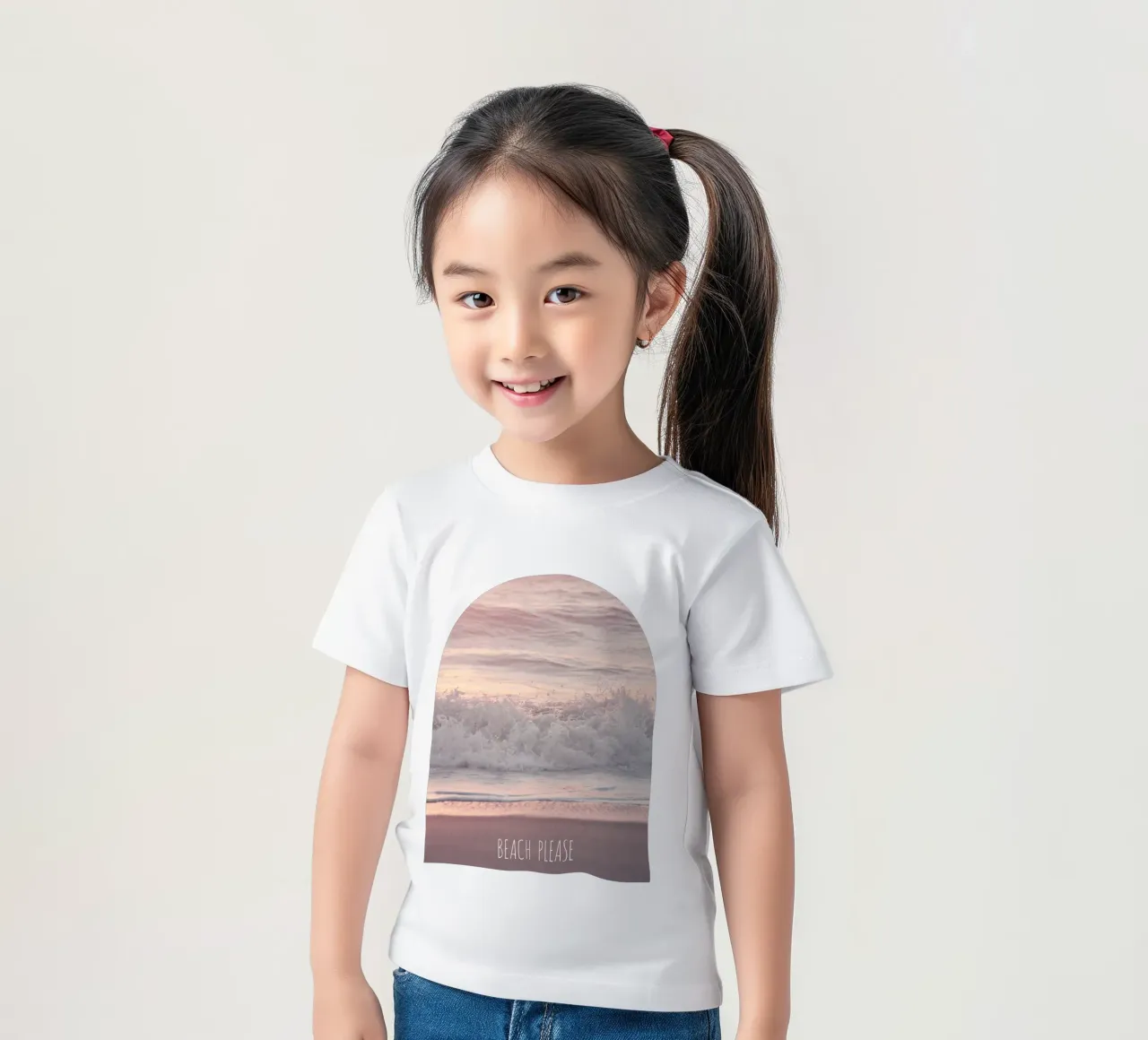 Beach Please t-shirt bambini da Monika Strigel