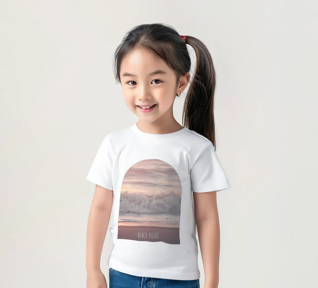 Beach Please t-shirt bambini da Monika Strigel