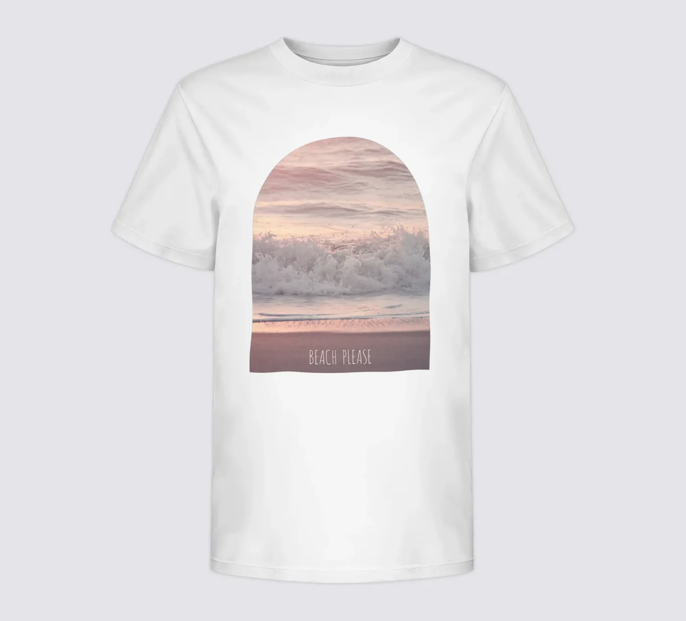 Beach Please kinder t-shirt van Monika Strigel
