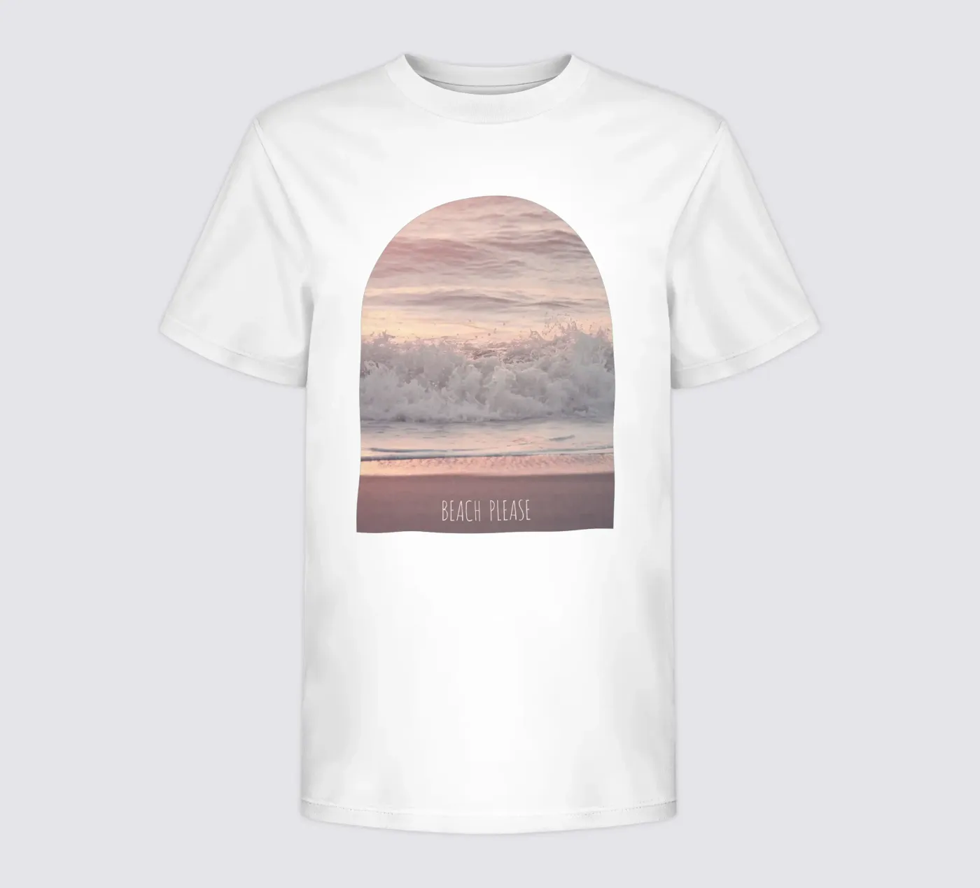 Beach Please kinder t-shirt van Monika Strigel