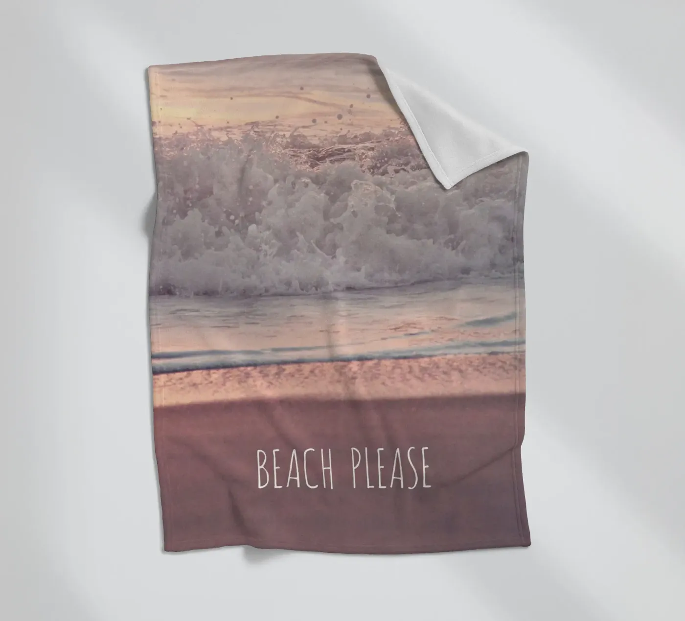 Beach Please fleece blanket by Monika Strigel