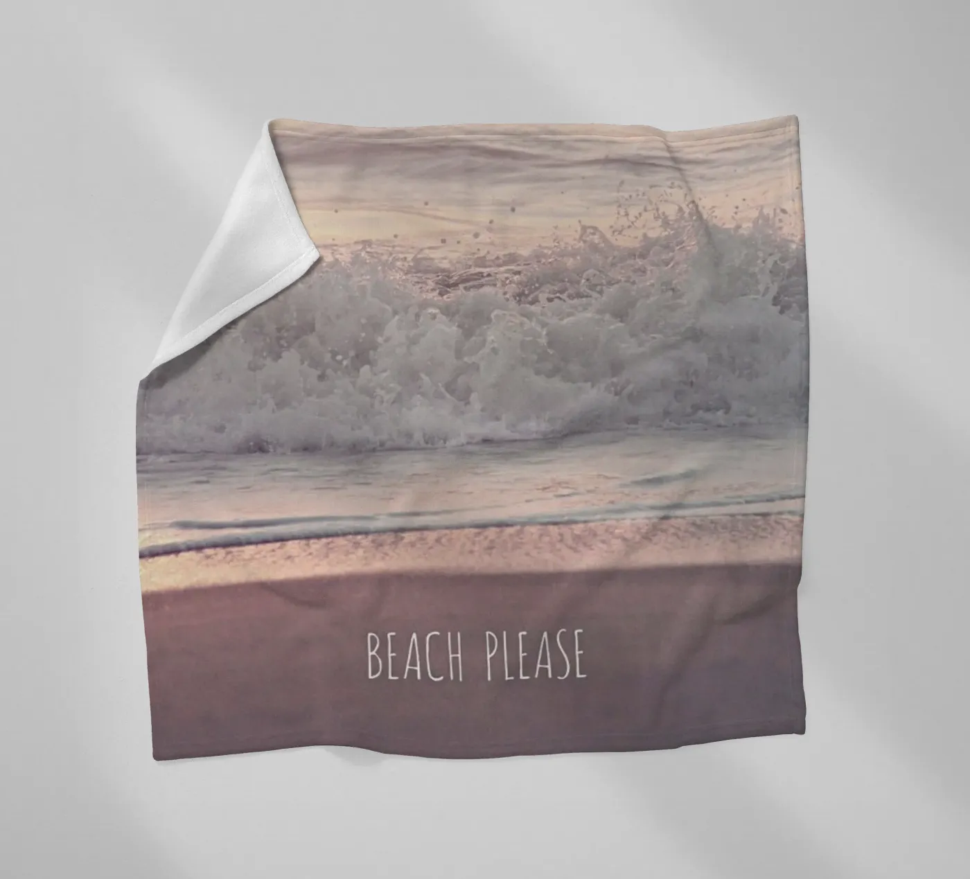 Beach Please fleece blanket by Monika Strigel