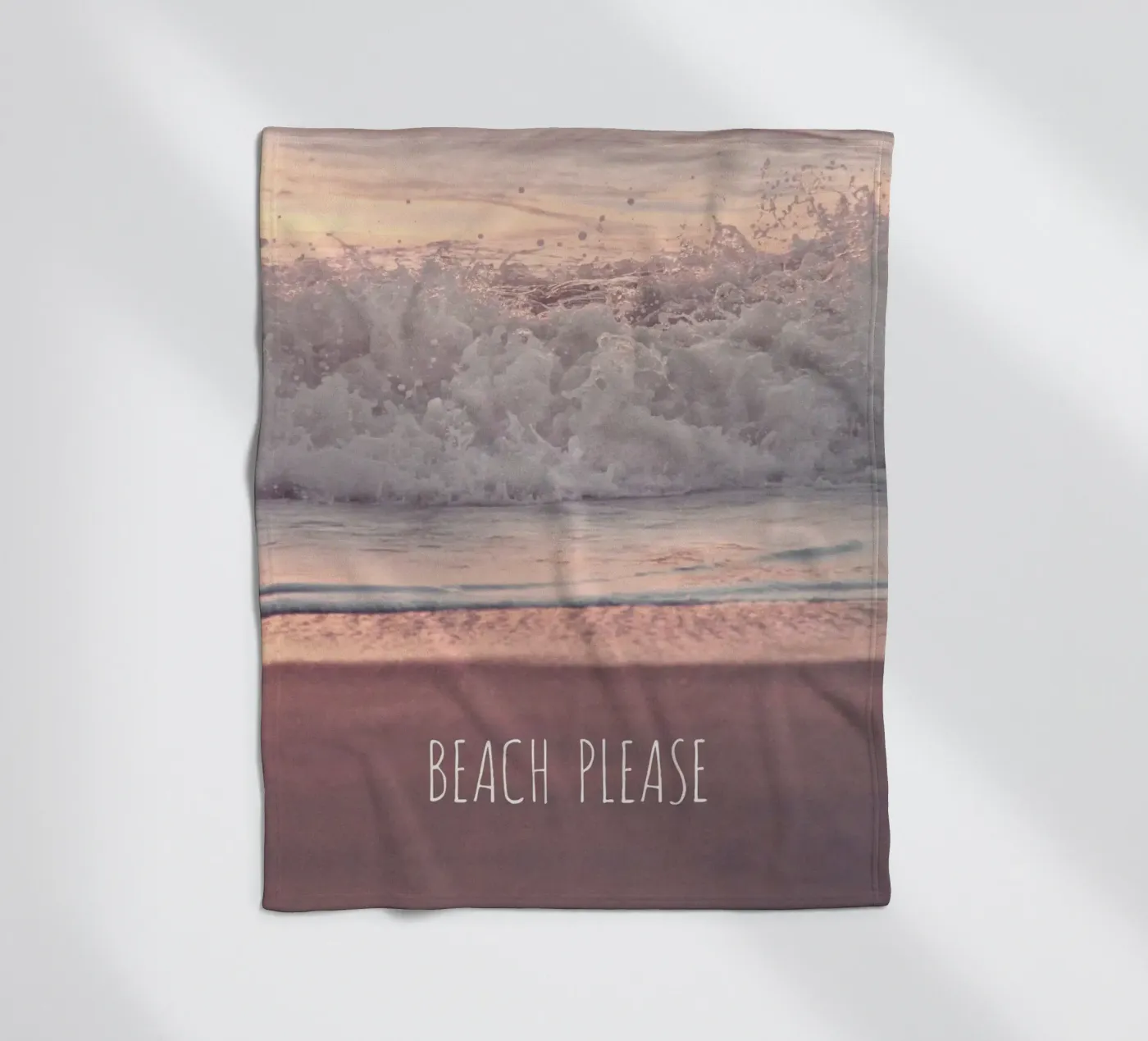 Beach Please fleece blanket by Monika Strigel
