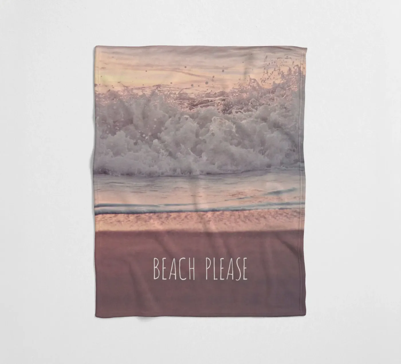 Beach Please fleece blanket by Monika Strigel