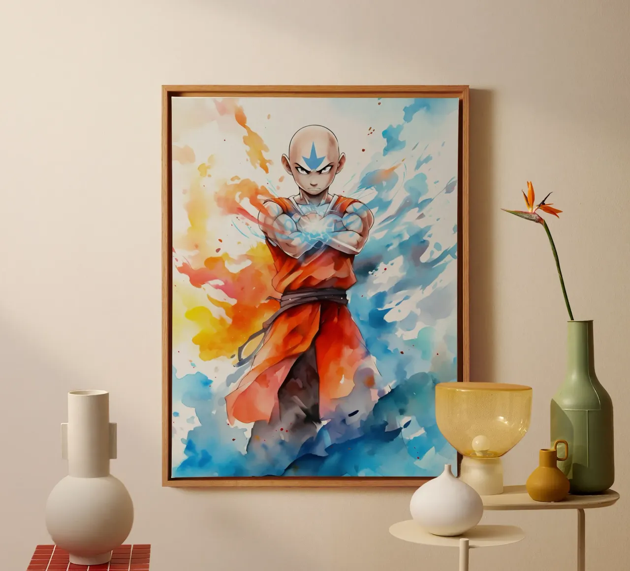 Aang The Last Airbender tela con Cornice a cassetta da CreativeStudio