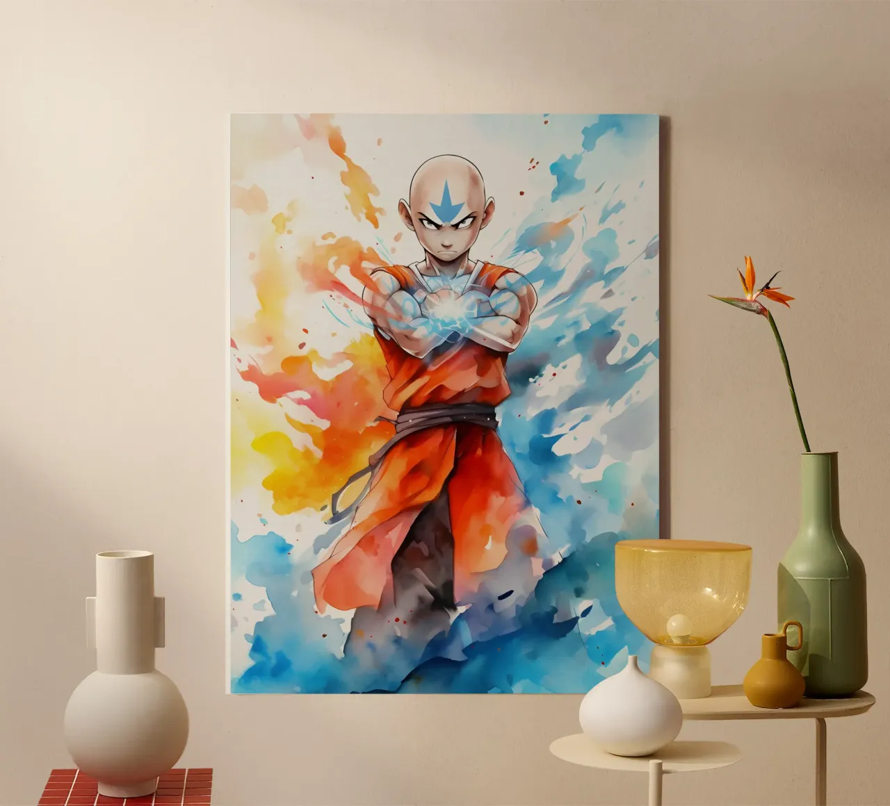 Aang The Last Airbender tela con Cornice a cassetta da CreativeStudio