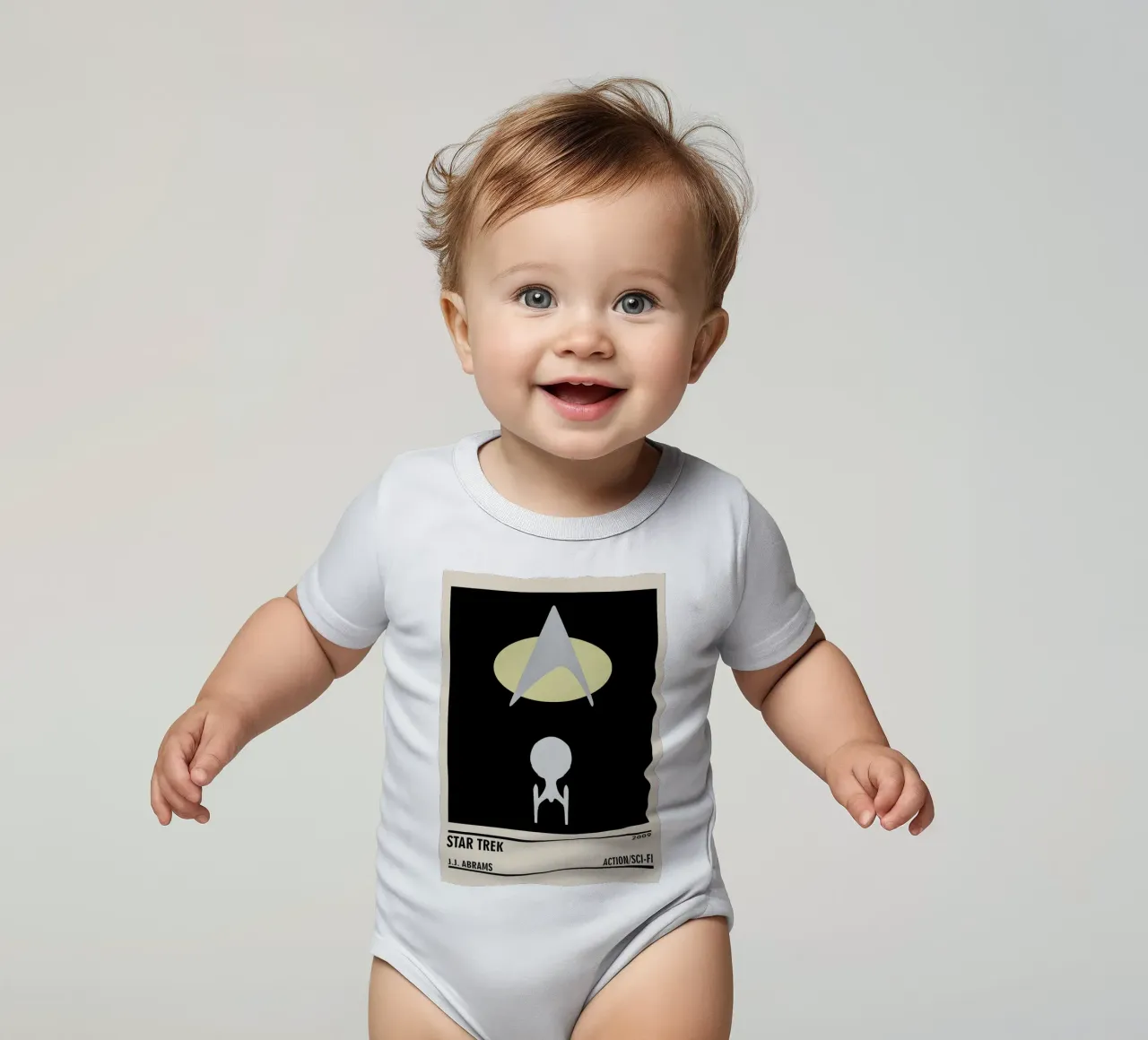 Star Trek short-sleeve baby romper by TheArtstudio