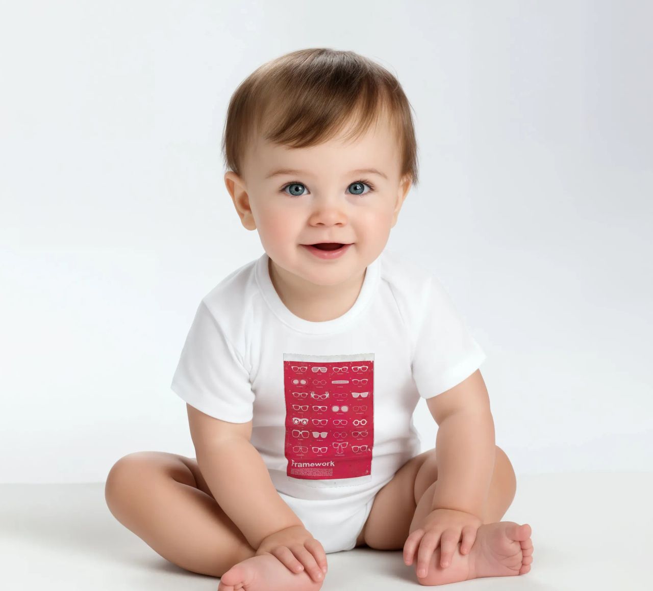 Framework body neonato maniche corte da Moxy Creative House