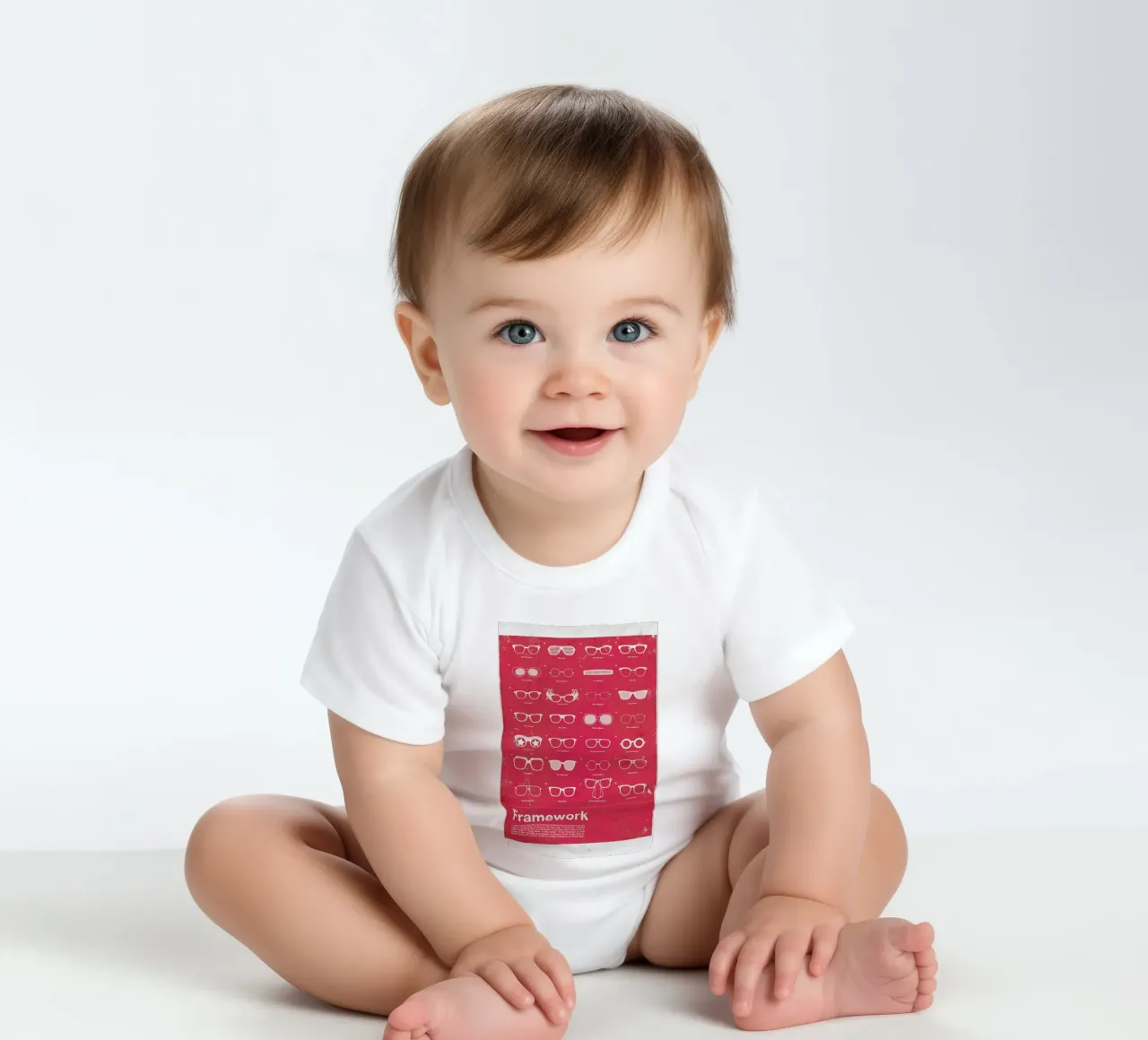 Framework body neonato maniche corte da Moxy Creative House