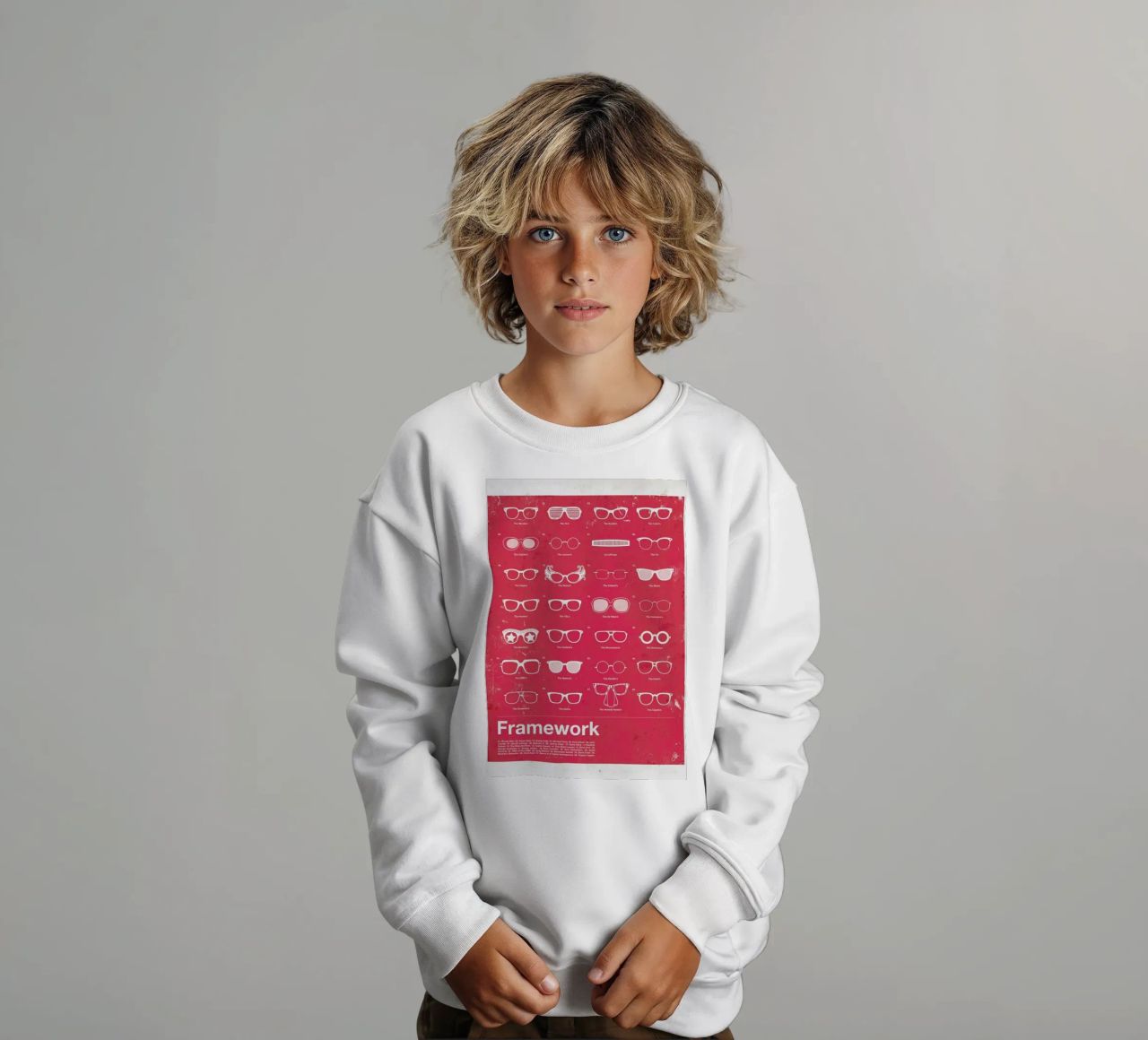 Framework felpa bambino da Moxy Creative House