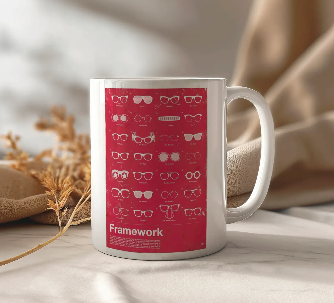 Framework ceramic mug by Moxy Creative House