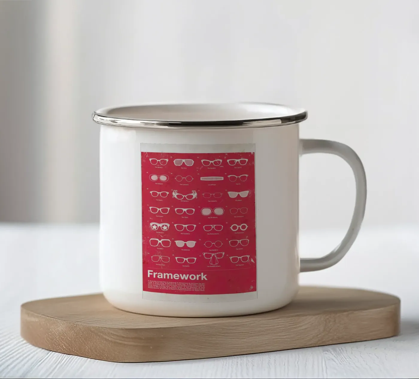 Framework enamel mug by Moxy Creative House