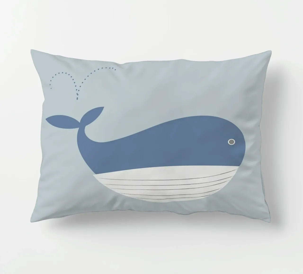 The sun and a whale on the ocean cuscino da natural neutral