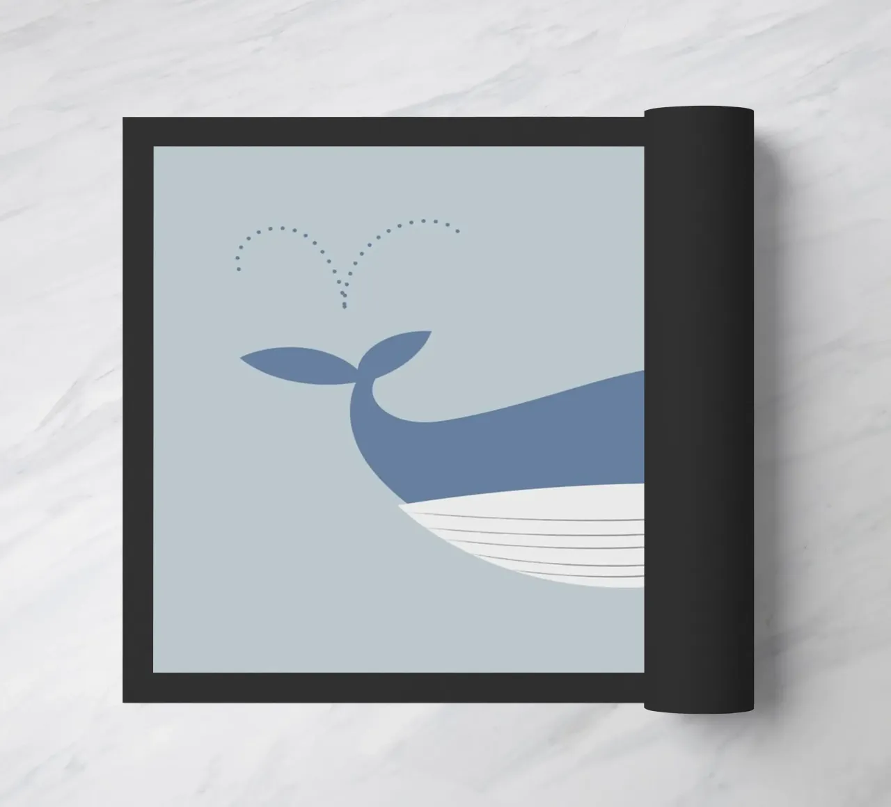 The sun and a whale on the ocean zerbino da natural neutral
