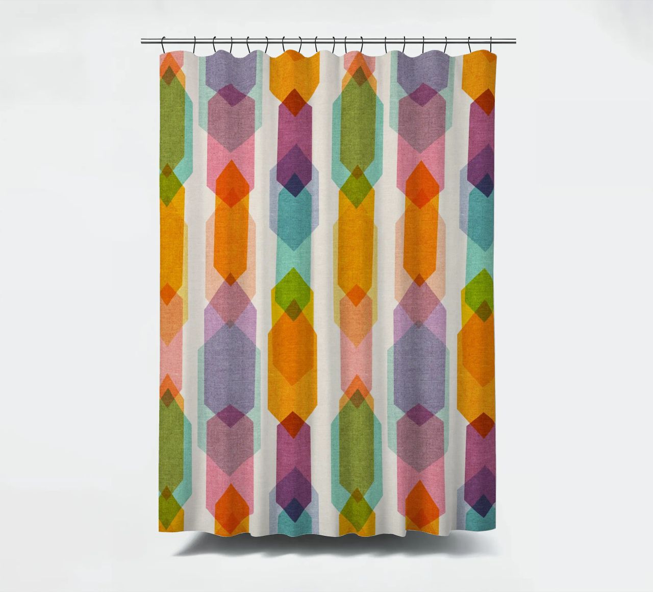 Cecilia Mok - Elements Rainbow Half Drop shower curtain by The Artcircle