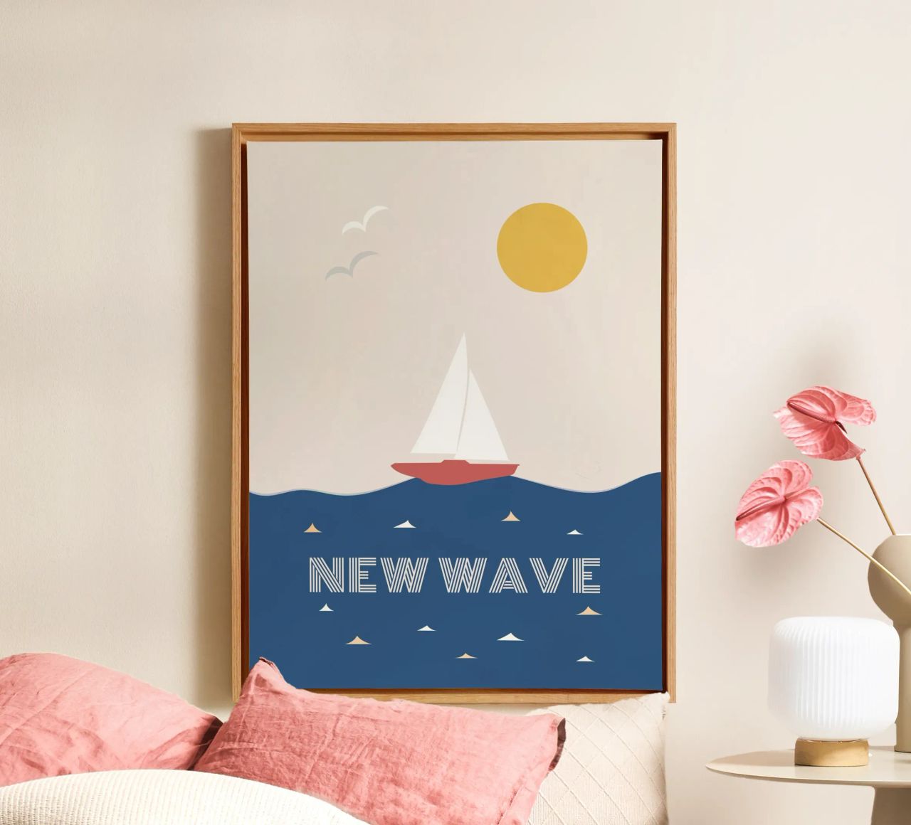 NEW WAVE Leinwand von natural neutral