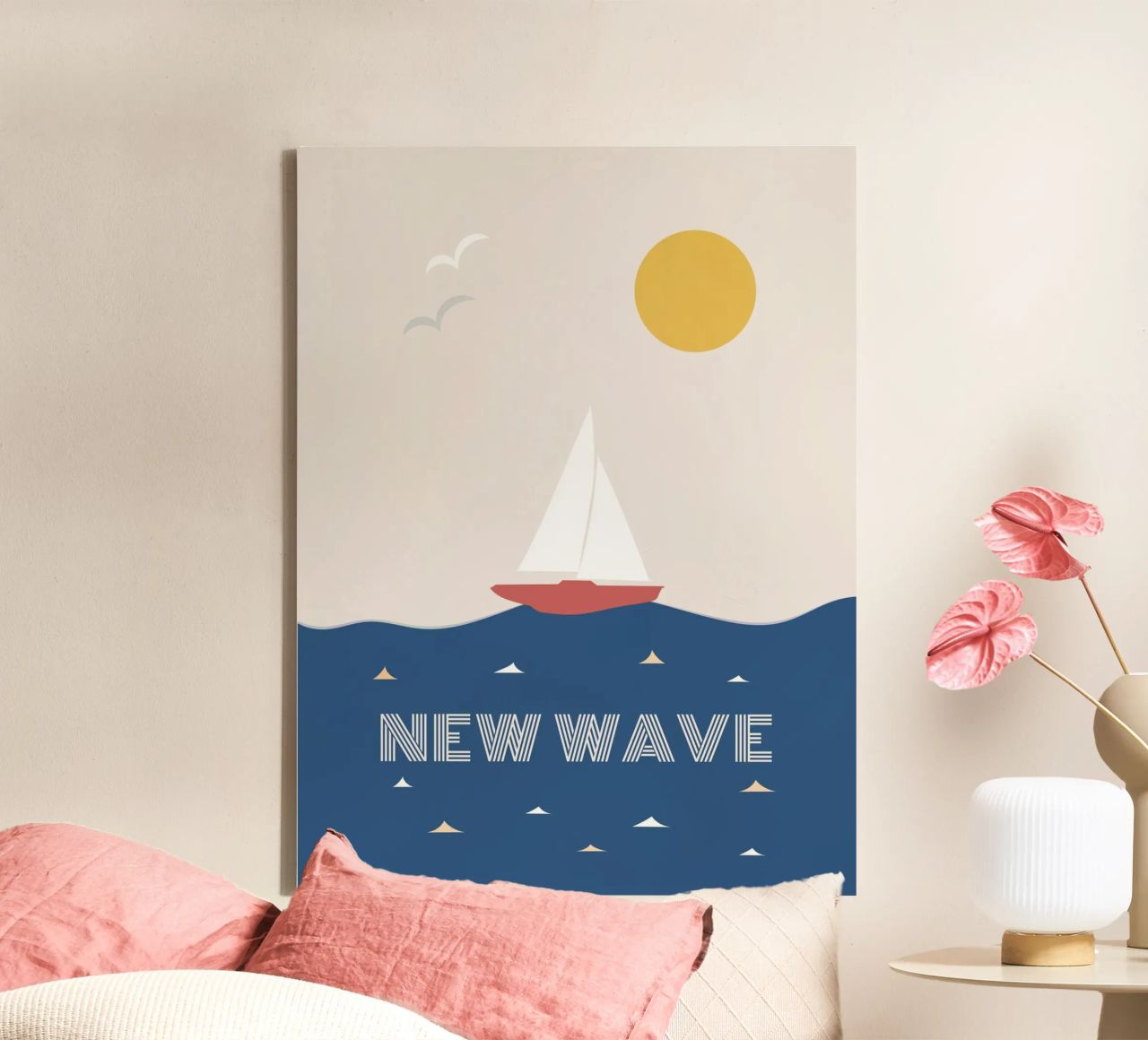 NEW WAVE Leinwand von natural neutral
