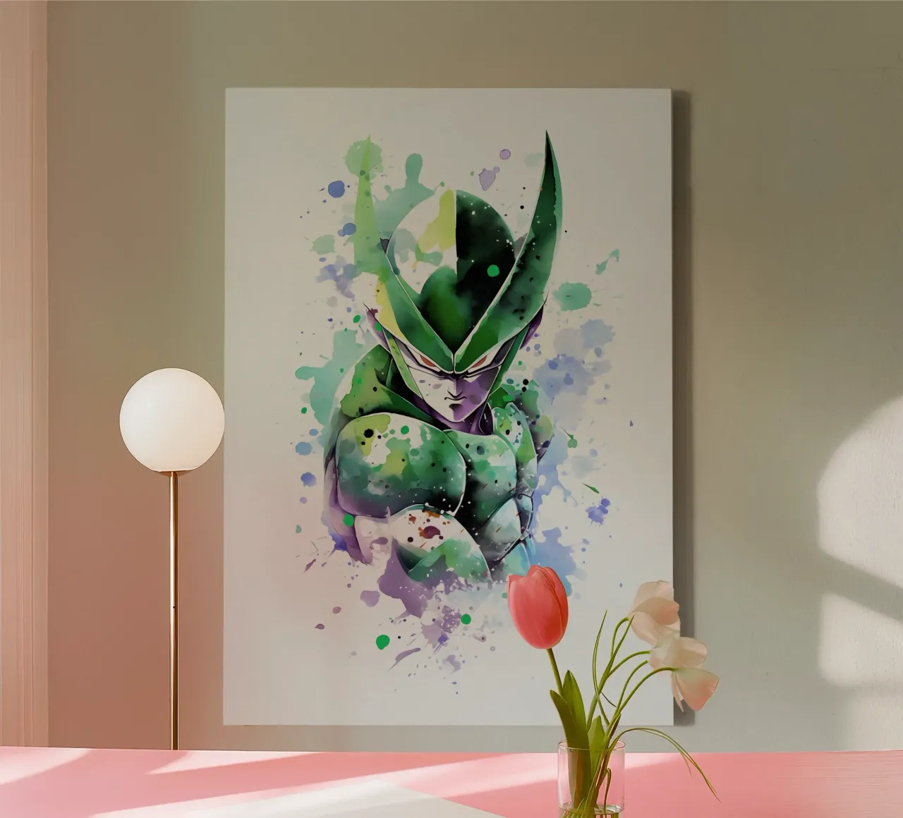 Cell Watercolor canvas with Floater frame by CreativeStudio