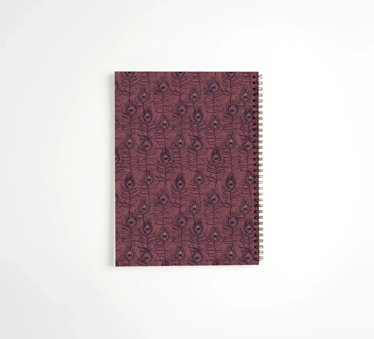 Cecilia Mok - Feather Nouveau Amethyst spiral notebook by The Artcircle
