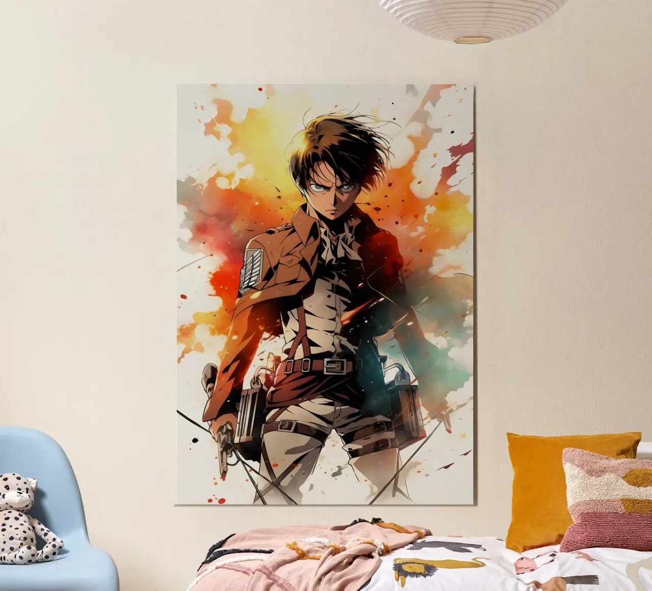 Eren Yeager poster con telaio in legno da CreativeStudio