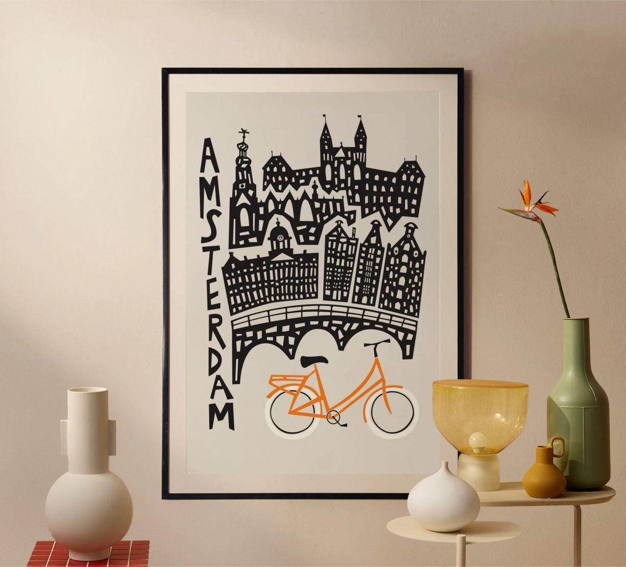 Stadsgezicht Amsterdam poster van Fox & Velvet