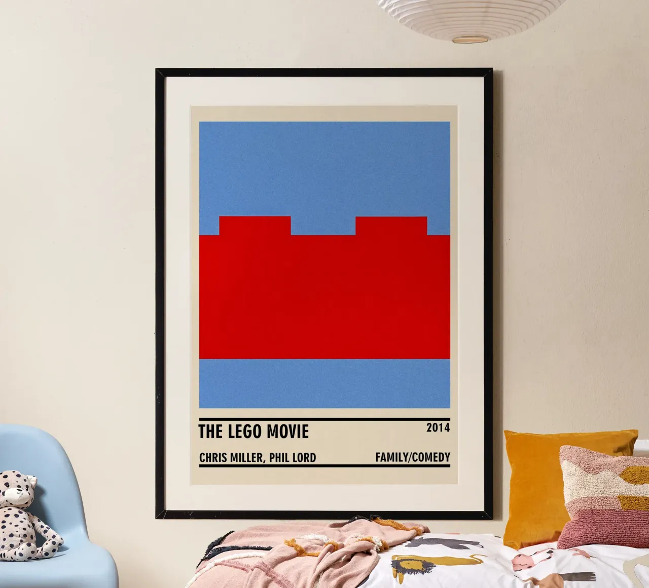 The Lego Movie poster con telaio in legno da TheArtstudio