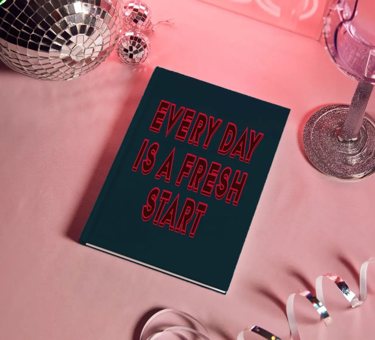 Every Day is a Fresh Start notebook by inspirational quote