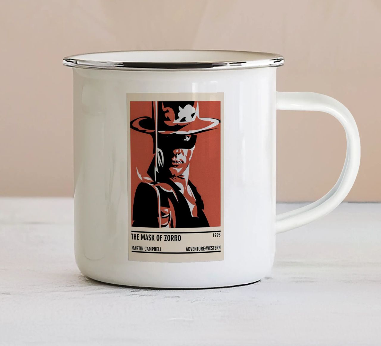 The Mask of Zorro tazza in smalto da TheArtstudio