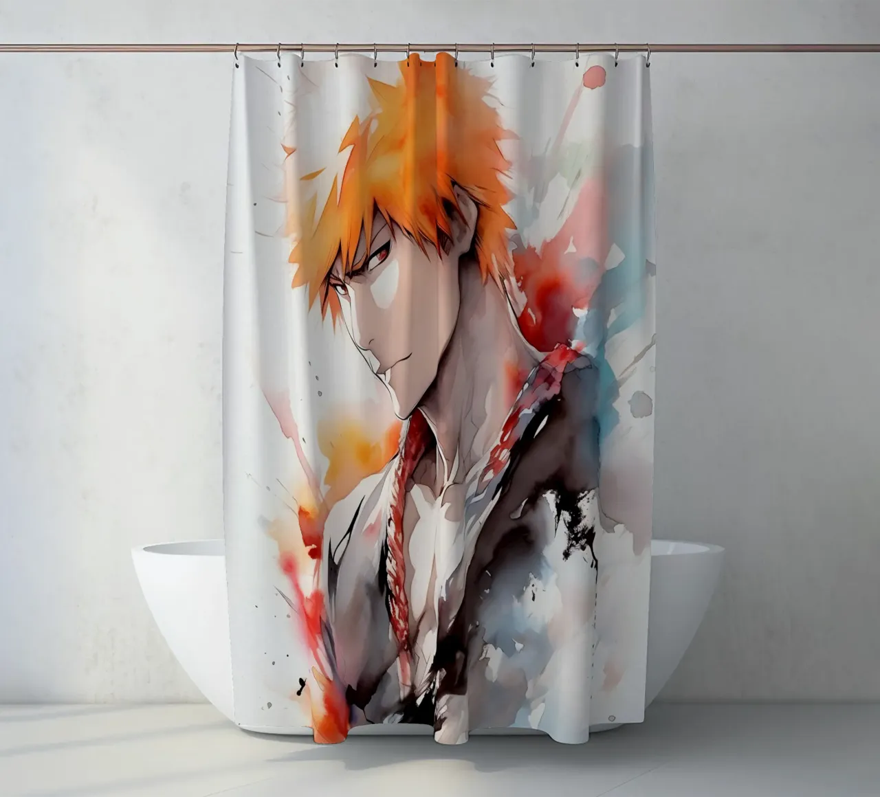 Ichigo Bleach shower curtain by CreativeStudio