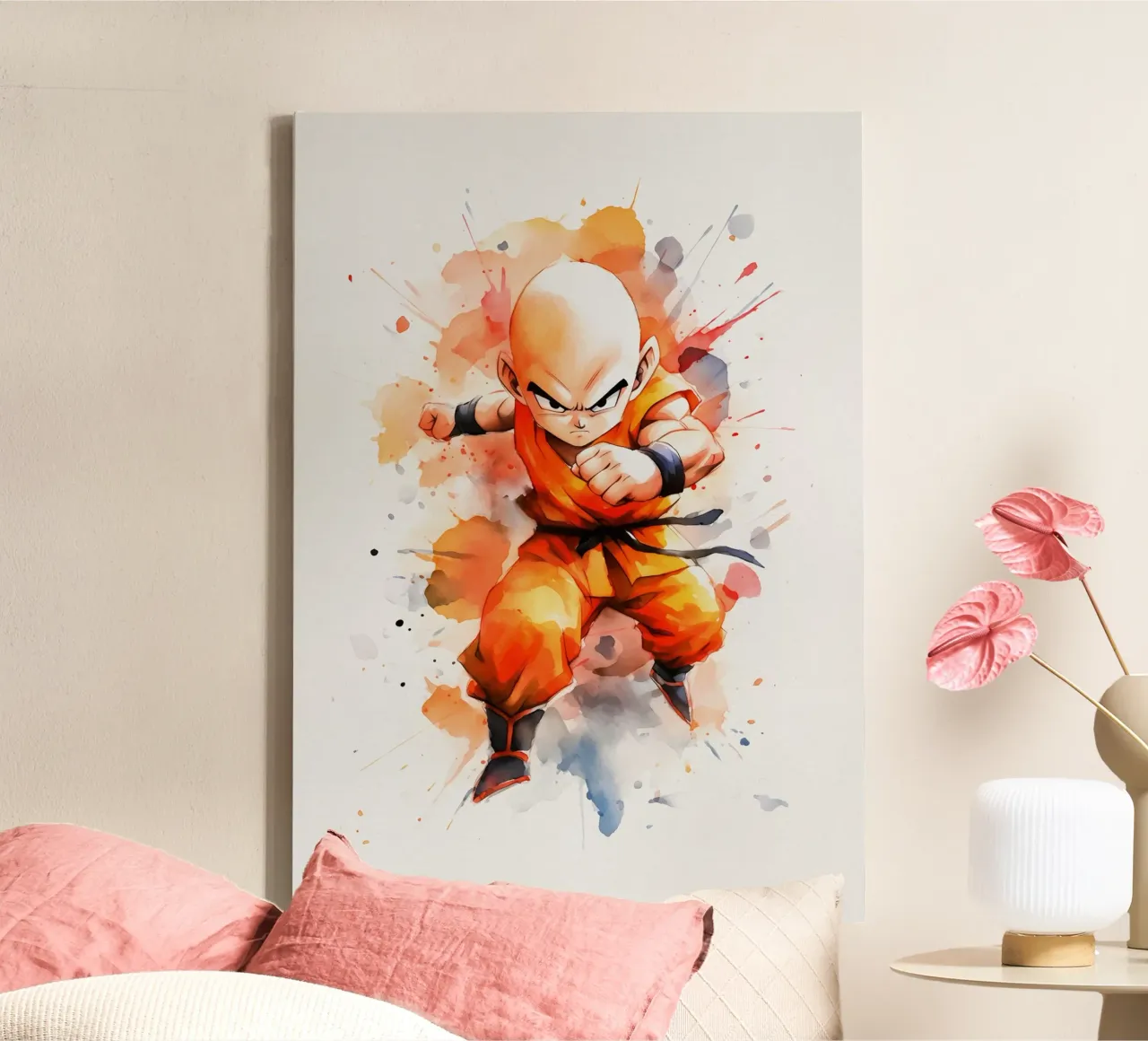 Krillin DBZ tela con Cornice a cassetta da CreativeStudio