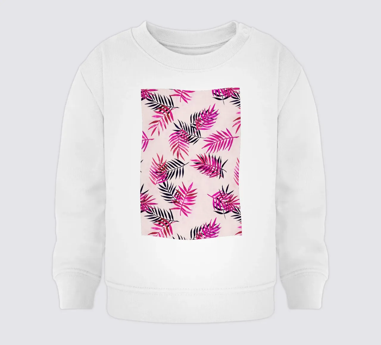 Pink Palm Pattern felpa neonato da Micklyn Le Feuvre