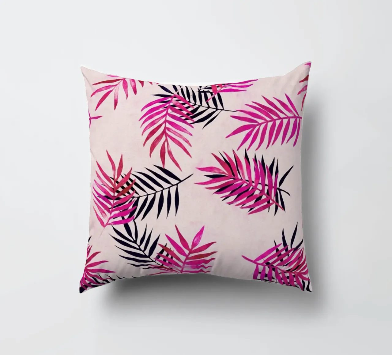 Pink Palm Pattern cuscino da Micklyn Le Feuvre
